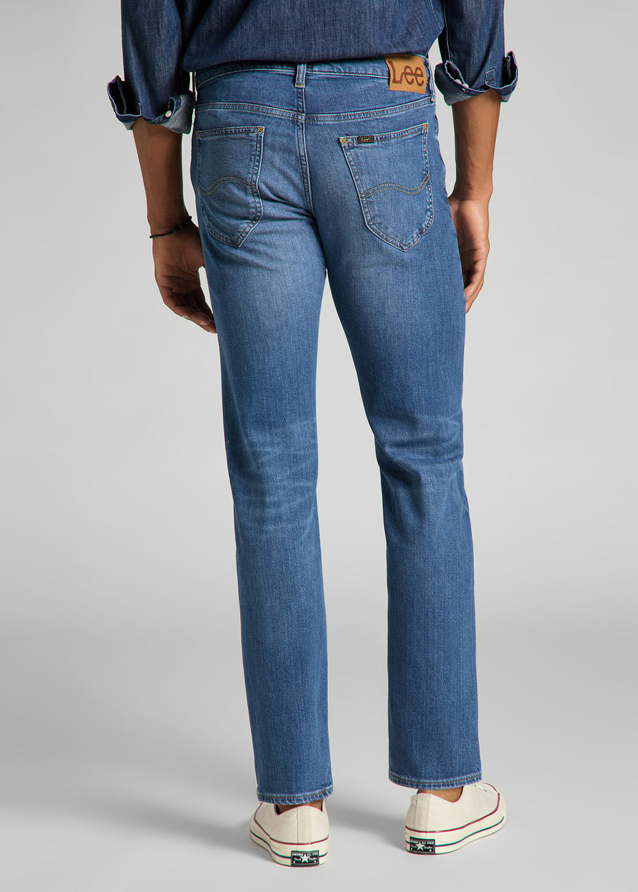 LEE DAREN ZIP FLY MĘSKIE SPODNIE JEANSOWE JEANSY DŻINSY DARK FREEPORT L707PXGQ 112140688