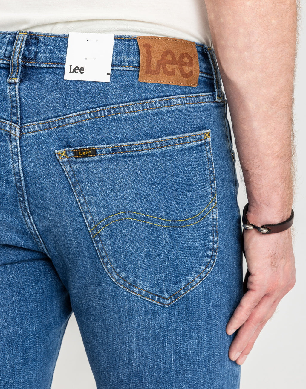 Męskie Spodnie Jeanoswe Lee Daren Zip Fly Dark Freeport L707PXGQ 112140688