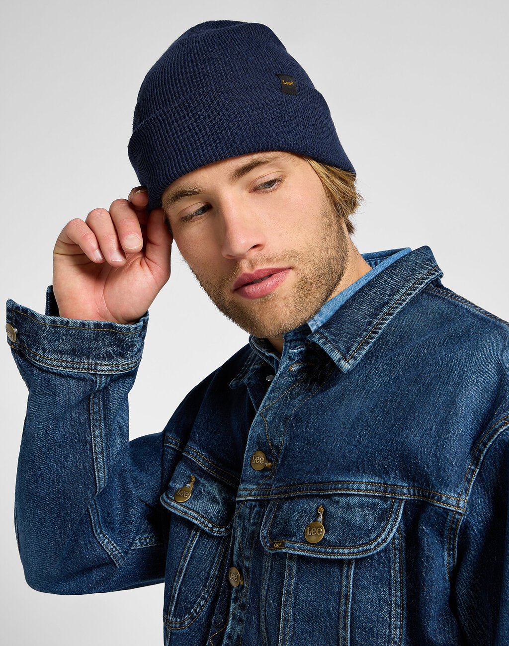 Czapka Zimowa Męska Lee Essential Beanie Navy 112342467 LP77013678