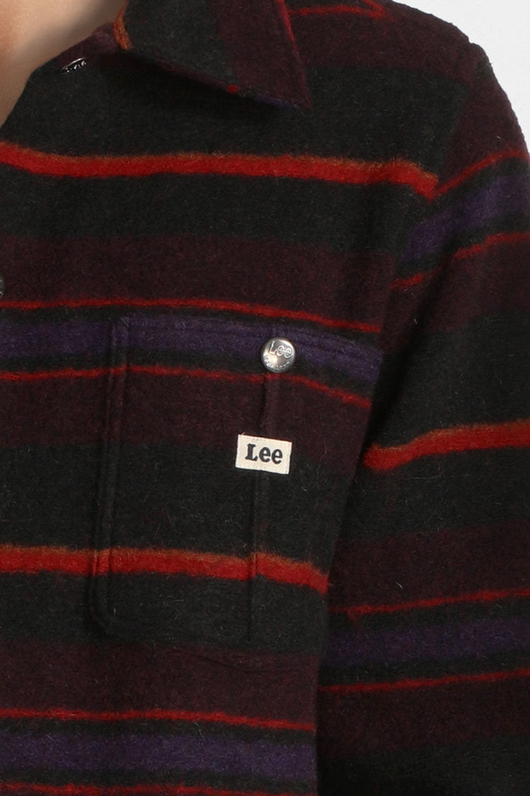 LEE FILLED LEE TEE MĘSKA KURTKA PRZEJŚCIOWA LOGO AUBERGINE L67KVRKA 112116889