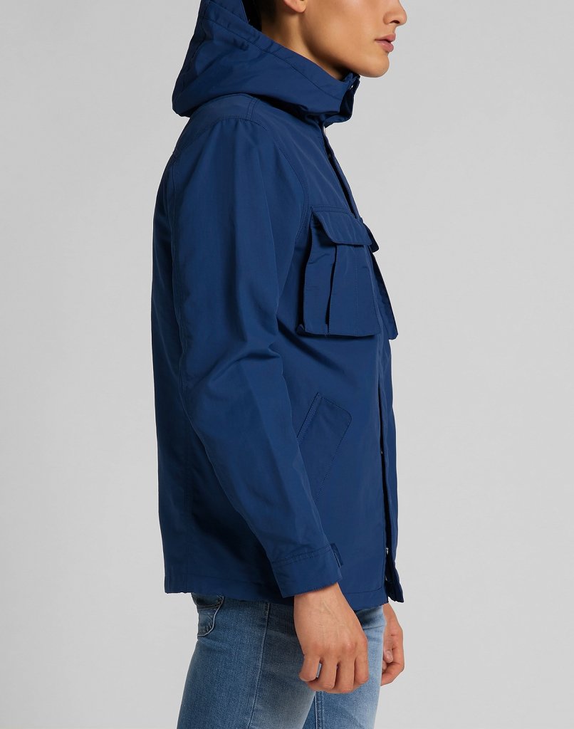 LEE FISHERMAN ANORAK MĘSKA KURTKA ZIMOWA WASHED BLUE L86UKCLR 112122788