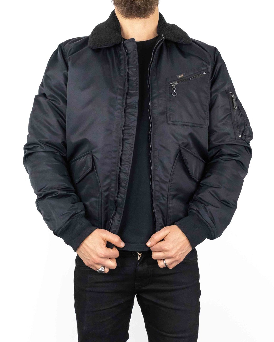 LEE FLIGHT JACKET BLACK L88GOS01 112144651