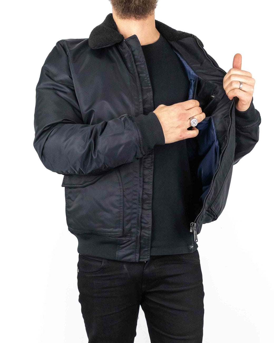 LEE FLIGHT JACKET BLACK L88GOS01 112144651