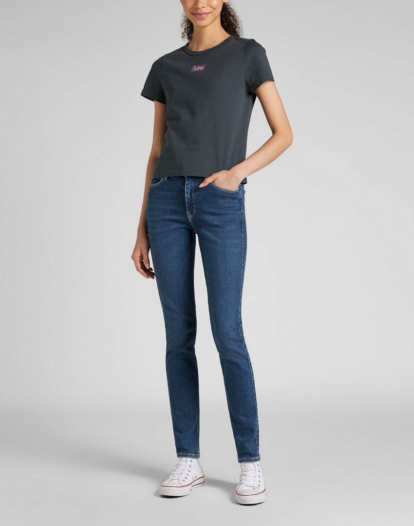 LEE FOREVERFIT DAMSKIE SPODNIE JEANSOWE JEANSY DARK SUBTLE WORN L32SOVPE 112318860