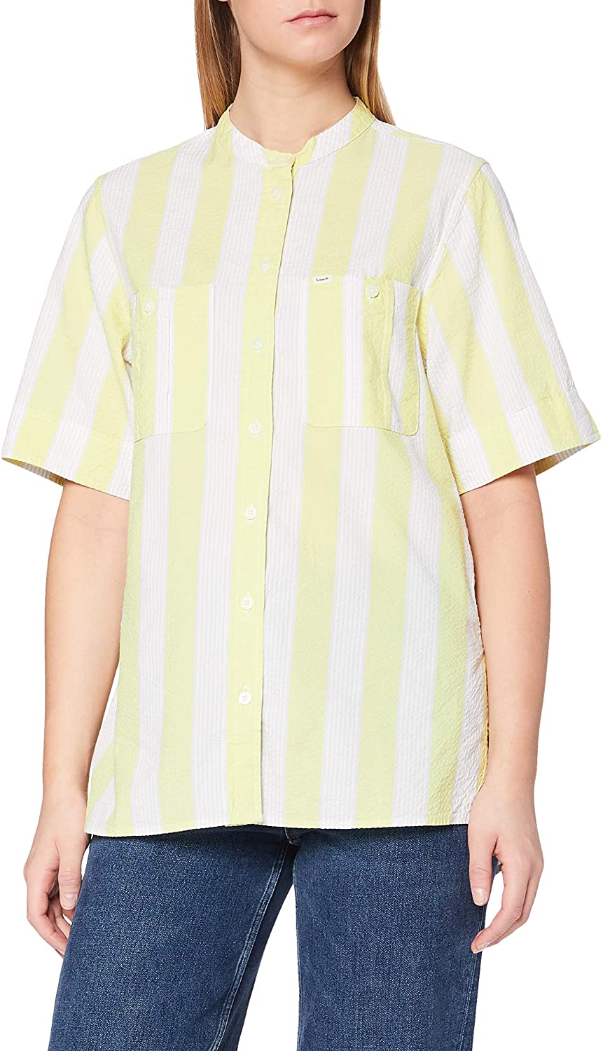 LEE HALF SLEEVE SHIRT DAMSKA KOSZULA LIME JUICE L49WZIQI 112111138