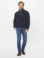 Lee Half Zip Knit Sky Męski Sweter Elegancki Ciepły Sky Blue L83Y016371 112341694