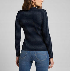 LEE HI NECK LS RIB TEE DAMSKA KOSZULKA Z DŁUGIM RĘKAWEM SKY CAPTAIN L44DPHHY 112109820