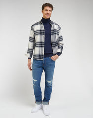Sweter Elegancki Męski Lee High Neck Knit Sky Blue 112342994 L83C016371