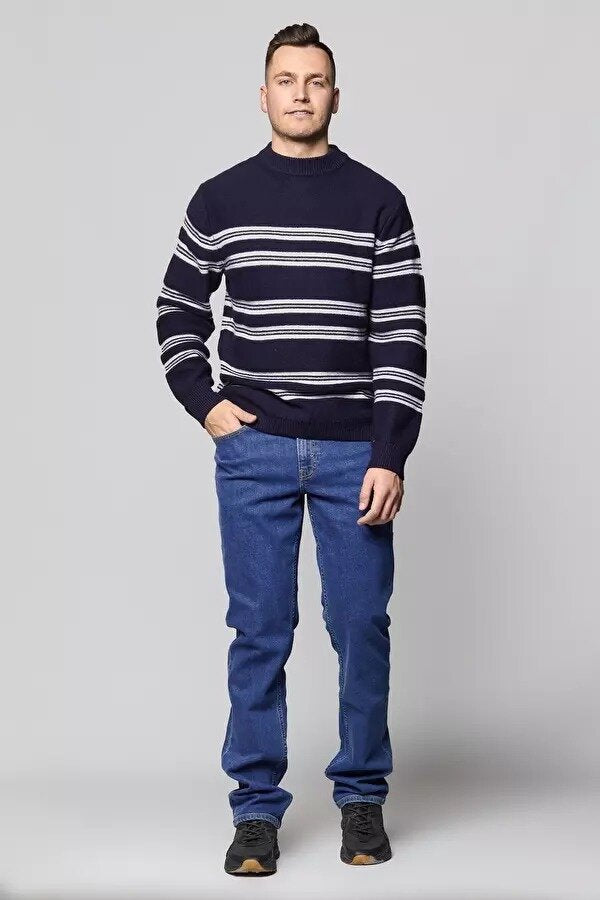 LEE HIGH NECK SEAS KNIT MĘSKI SWETER NIGHT SKY L83HLHSJ 112122362