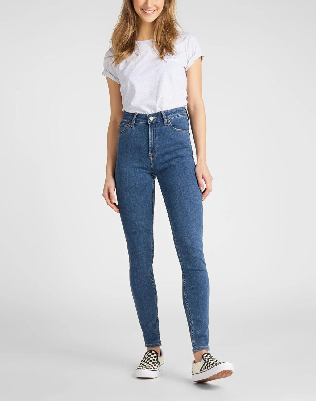 LEE HIGH SKINNY IVY SPODNIE DAMSKIE JEANSOWE CLEAN PLAY L32EKJZH 112107401