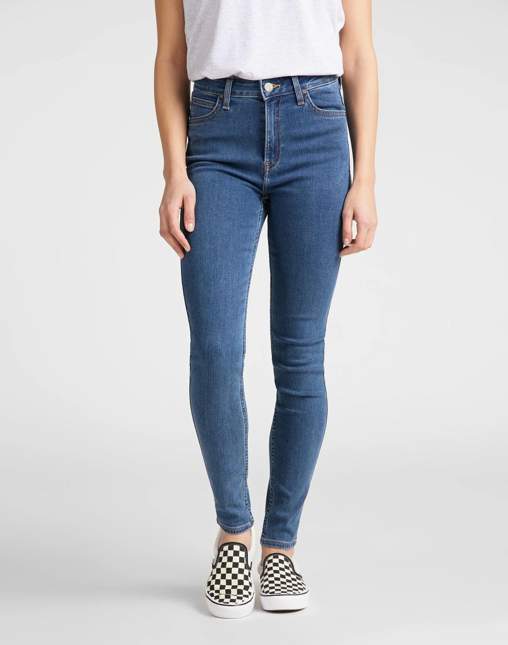 LEE HIGH SKINNY IVY SPODNIE DAMSKIE JEANSOWE CLEAN PLAY L32EKJZH 112107401