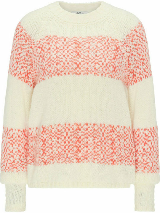 LEE HIGHNCK CHUNKY KNIT RELAXED FIT DAMSKI SWETER KLASYCZNY ECRU L52DOINQ 112112103