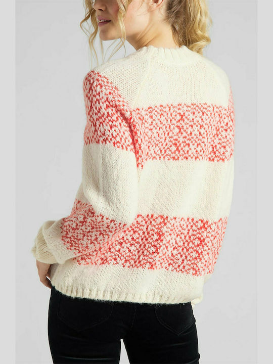 LEE HIGHNCK CHUNKY KNIT RELAXED FIT DAMSKI SWETER KLASYCZNY ECRU L52DOINQ 112112103