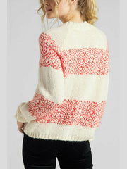 LEE HIGHNCK CHUNKY KNIT RELAXED FIT DAMSKI SWETER KLASYCZNY ECRU L52DOINQ 112112103