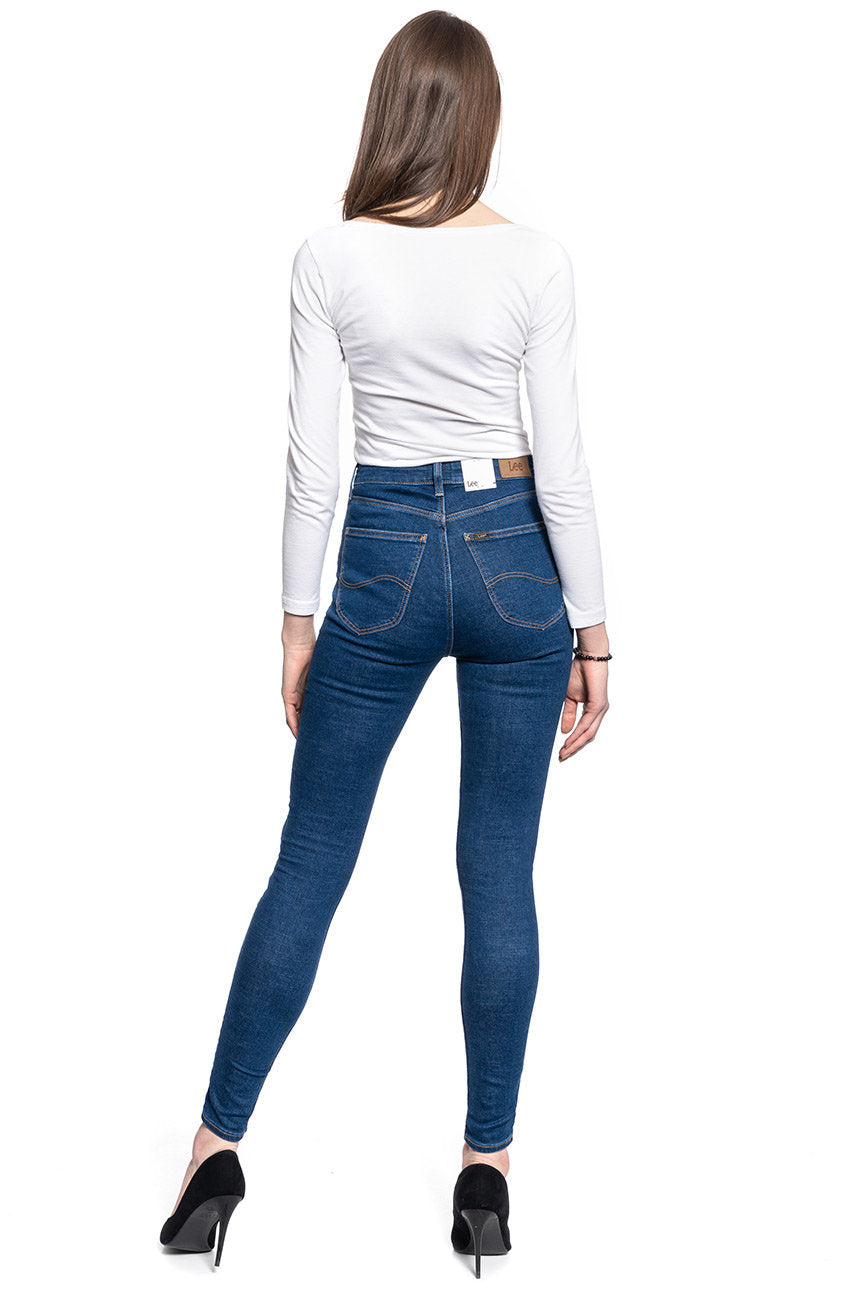 Damskie Spodnie Jeansowe Lee Ivy Dark Mono L32EPQXM 112107435