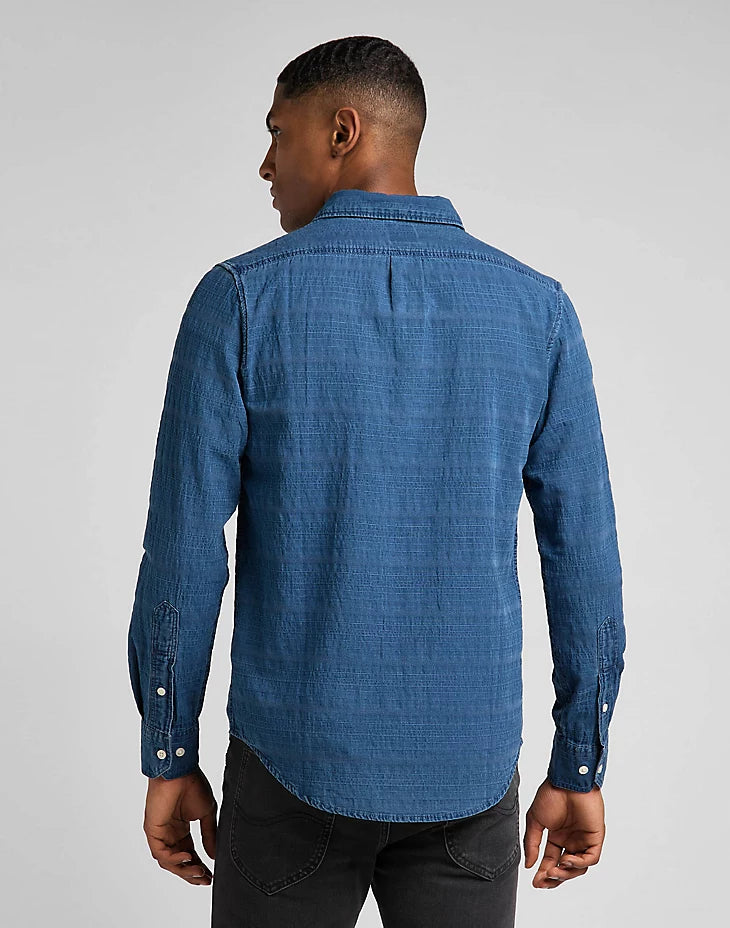 LEE LEESURE SHIRT MĘSKA KOSZULA INDIGO L66NCZDK 112321898