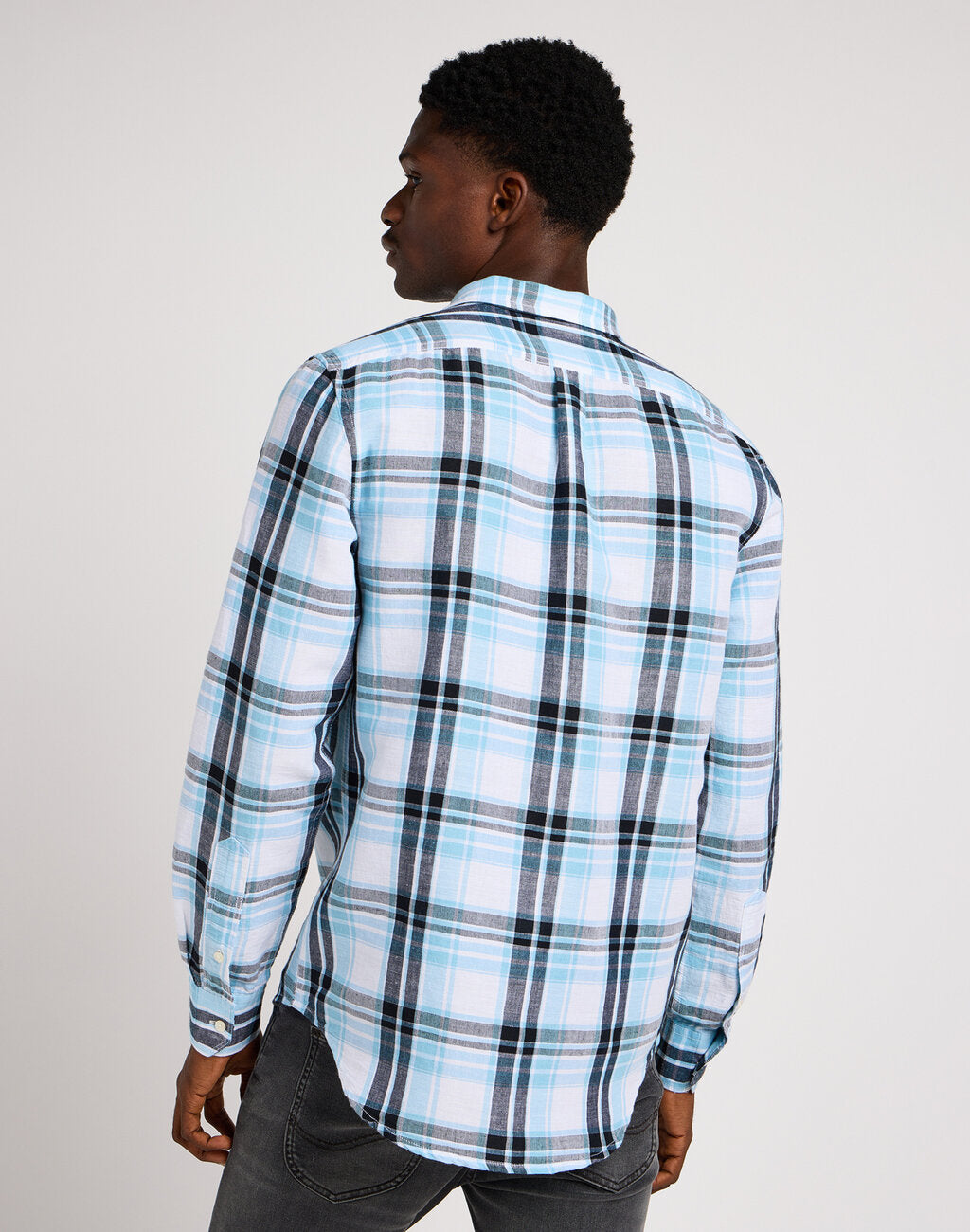 Lee Leesure Shirt Męska Koszula W Kratę Preppy Blue 112349056 L66N044970