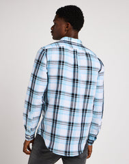 Lee Leesure Shirt Męska Koszula W Kratę Preppy Blue 112349056 L66N044970