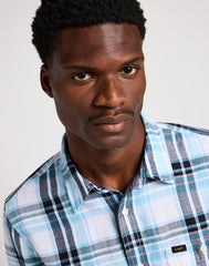 Lee Leesure Shirt Męska Koszula W Kratę Preppy Blue 112349056 L66N044970