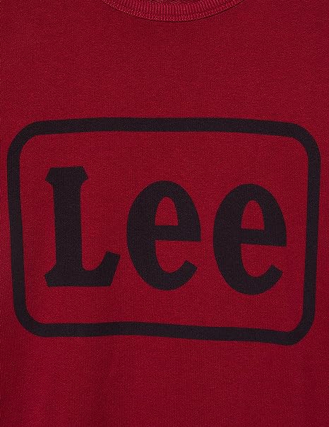 LEE LOGO CREW SWS MĘSKA BLUZA KLASYCZNA LOGO RHUBARB RED L80JFBGB 112121397