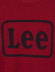 LEE LOGO CREW SWS MĘSKA BLUZA KLASYCZNA LOGO RHUBARB RED L80JFBGB 112121397