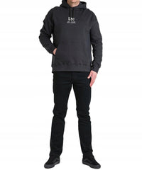 LEE LOGO LOOSE HOODIE MĘSKA BLUZA WASHED BLACK L83UTJON 112144595