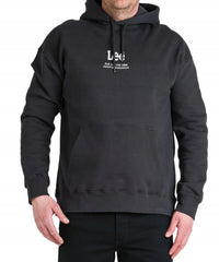 LEE LOGO LOOSE HOODIE MĘSKA BLUZA WASHED BLACK L83UTJON 112144595