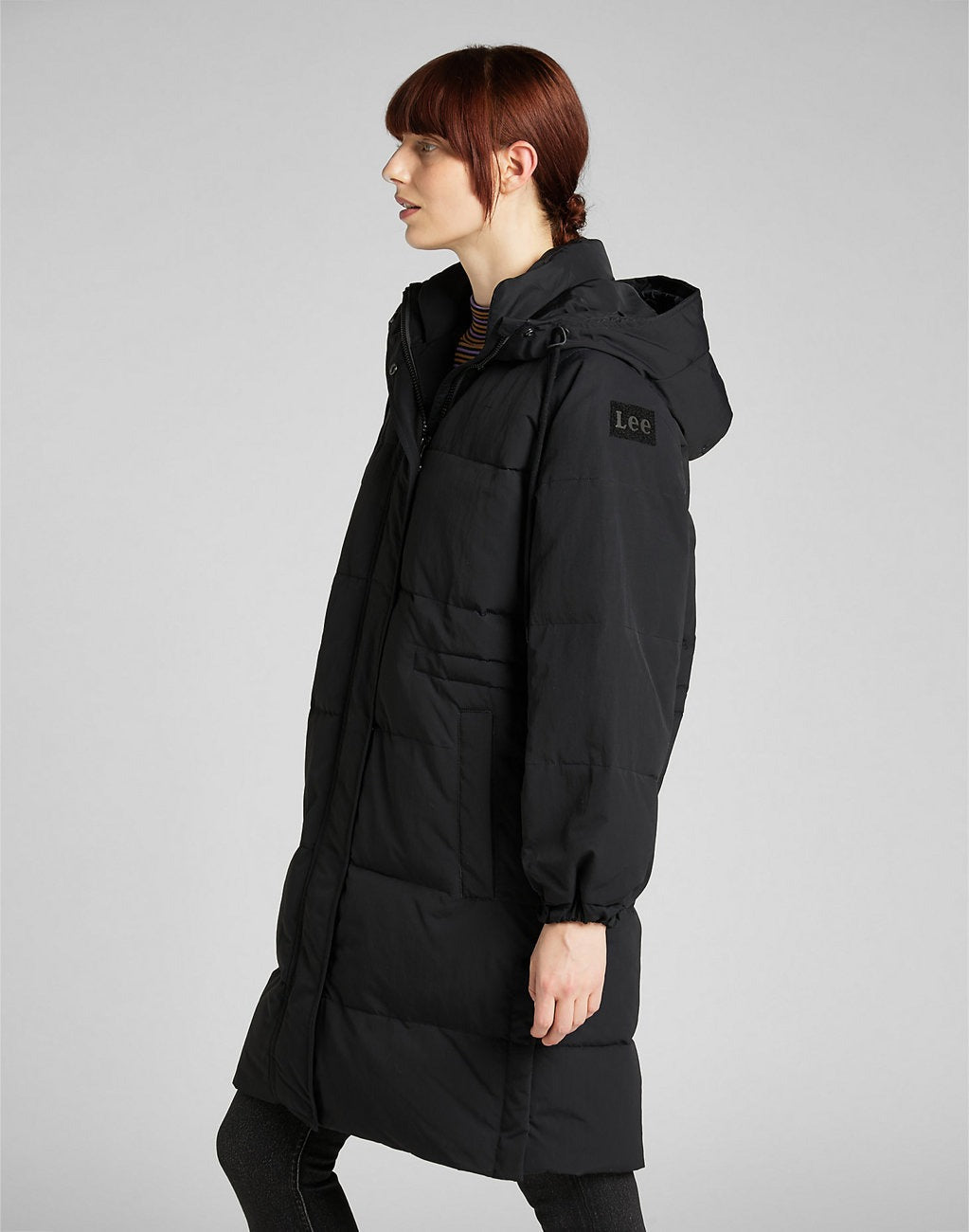 LEE LONG PUFFER DAMSKA KURTKA ZIMOWA BLACK L56IXW01 112140309