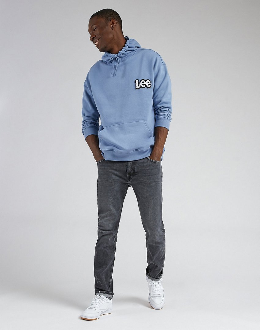 Lee Loose Hoodie Męska Bluza Kaptur Logo Dreamy Blue L84ORY39 112322665