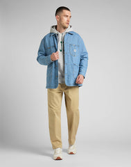 Lee Loose Loco Jacket Męska Kurtka Jeansowa Vintage Stone L88SGAGI 112326386
