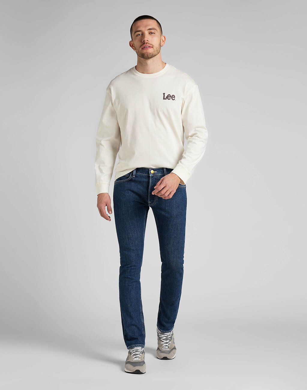 Spodnie Jeansowe Męskie Lee Luke Button Fly Stone Esme L70SNIWF 112322027