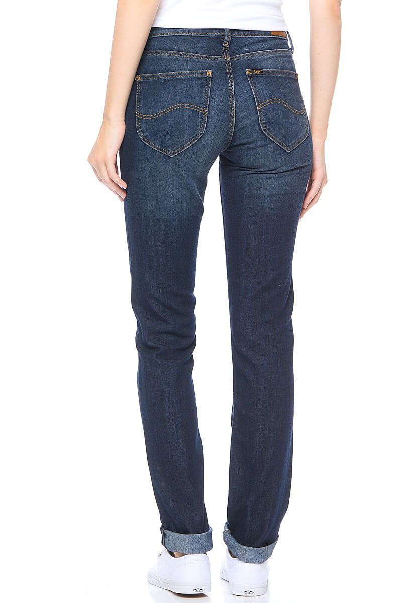 LEE MARION STRAIGHT DAMSKIE SPODNIE JEANSOWE EVENING BLUE L301AAKS