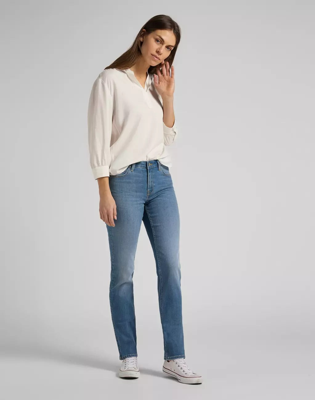 LEE MARION STRAIGHT DAMSKIE SPODNIE JEANSOWE LIGHT USED L301SIVF 112105911