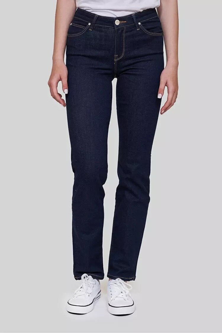 Lee Marion Straight Damskie Spodnie Jeansowe Rinse L301FRFH 112105808
