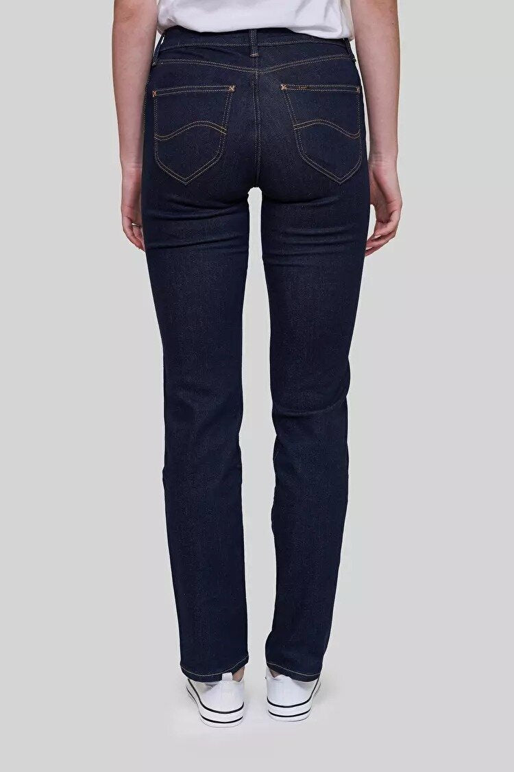 Lee Marion Straight Damskie Spodnie Jeansowe Rinse L301FRFH 112105808