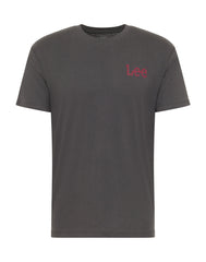 LEE MEDIUM WOBBLY TEE MĘSKA KOSZULKA T-SHIRT LOGO WASHED BLACK LL04FQON