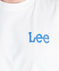 LEE MEDIUM WOBBLY TEE MĘSKI T-SHIRT KOSZULKA LOGO NADRUK BRIGHT WHITE LL04FQLJ 112331451