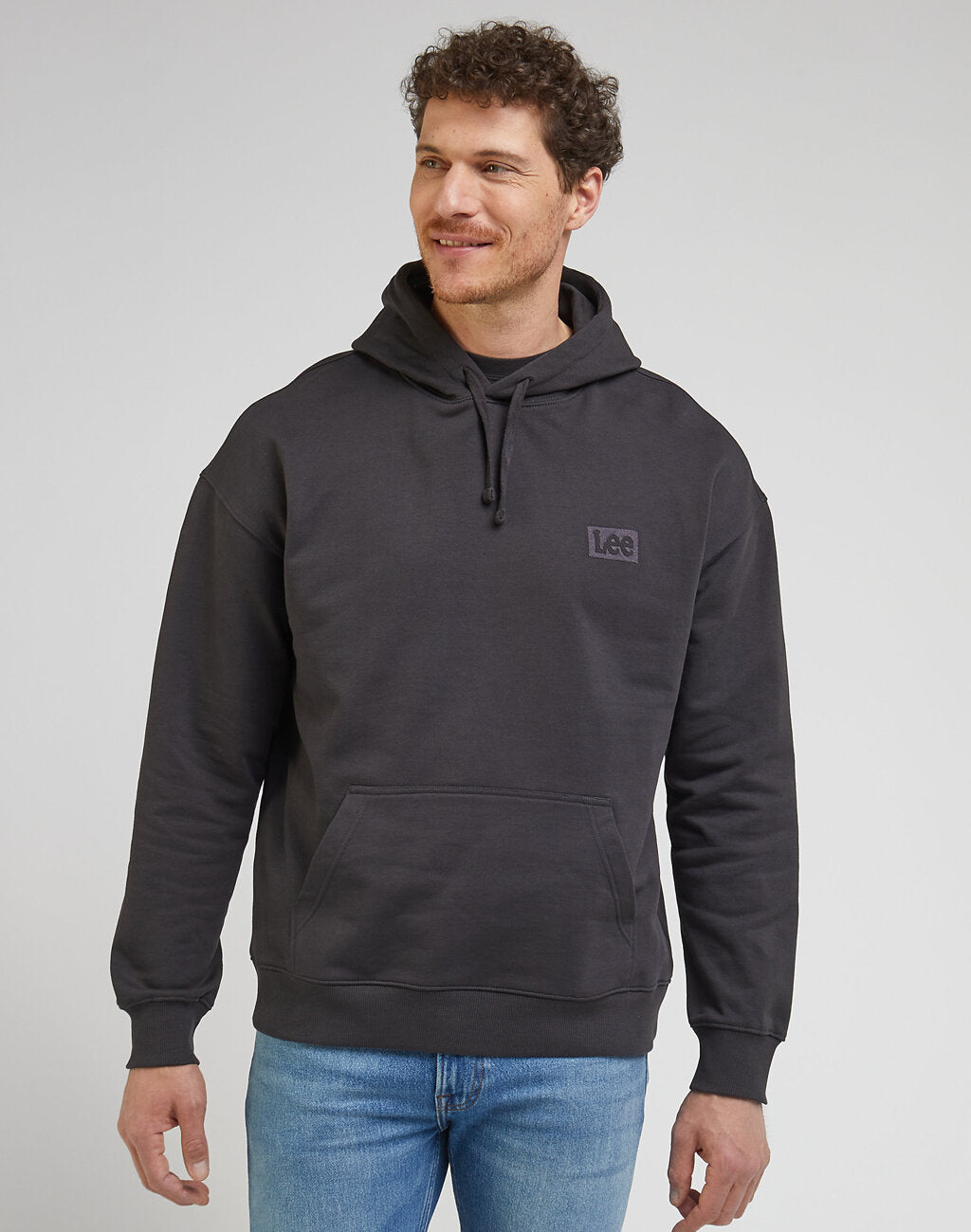 Męska Bluza Lee Core Loose Hoodie Washed Black 112341677 L84w017013