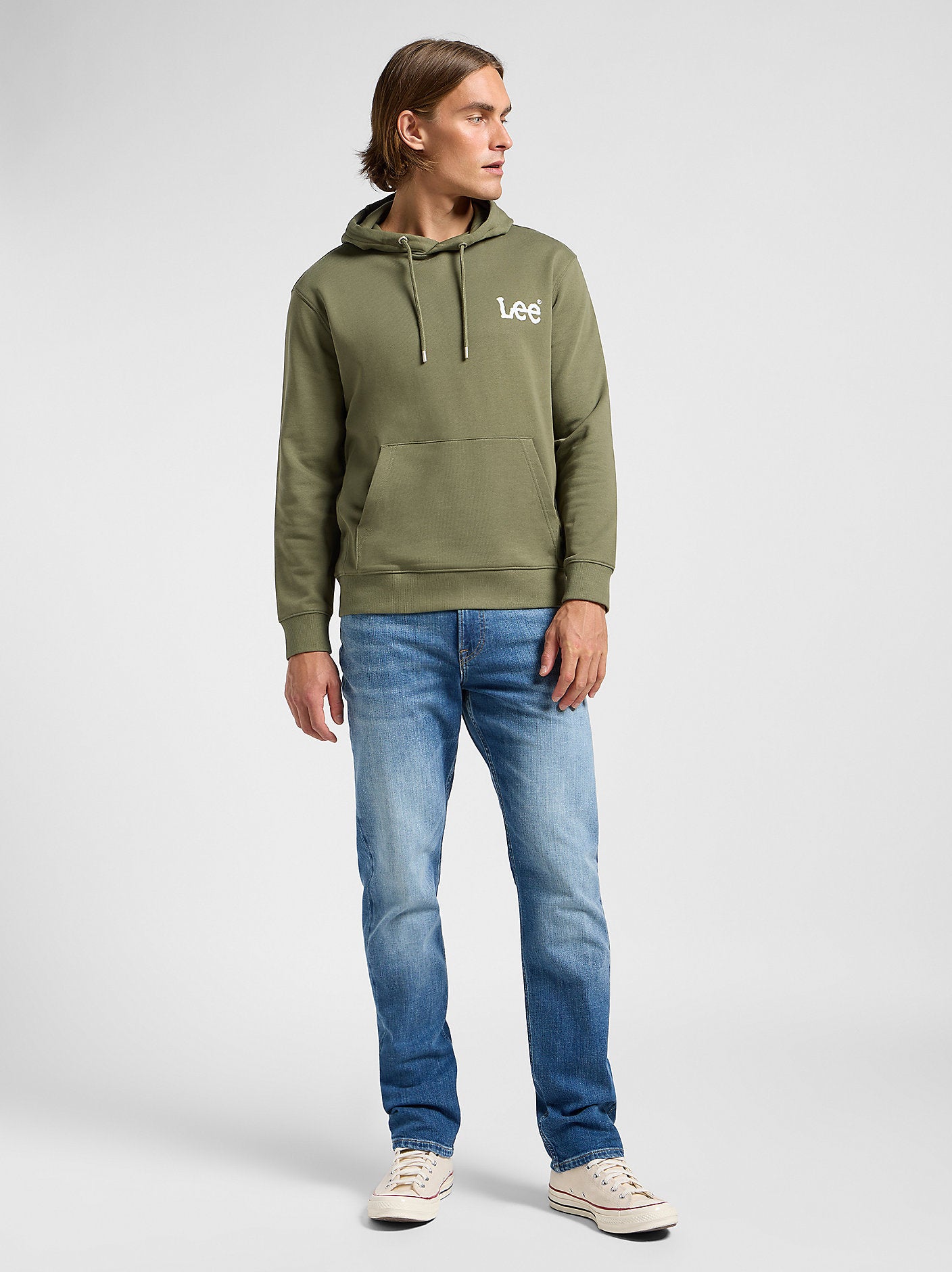 Męska Bluza Lee Wobbly Lee Hoodie Mercantile Green 112364106