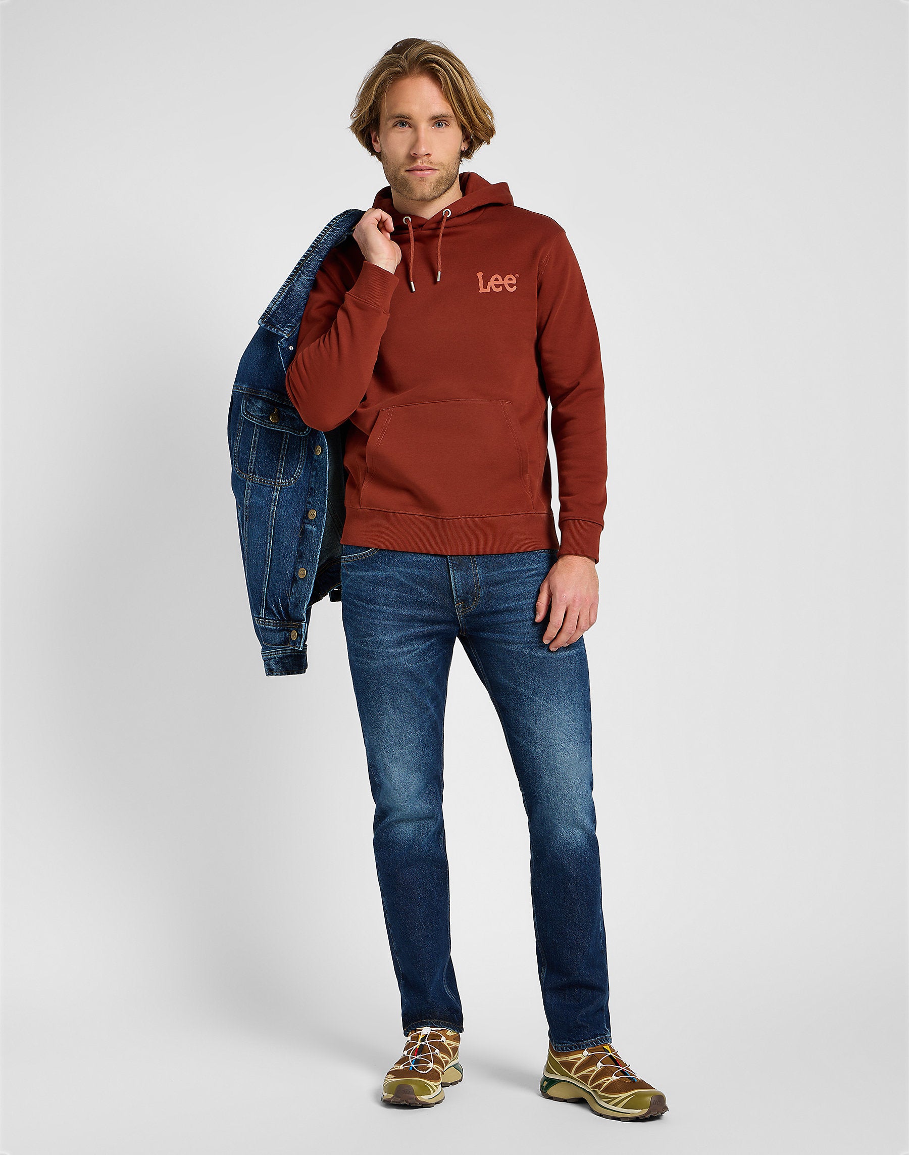 Męska Bluza Lee Wobbly Lee Hoodie Sweet Maple 112358006