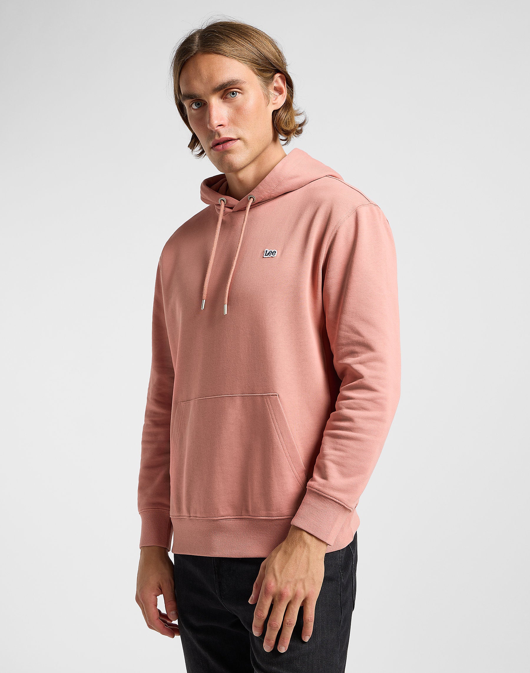 Lee Męska Bluza Z Kapturem Plain Hoodie Sepia 112363883