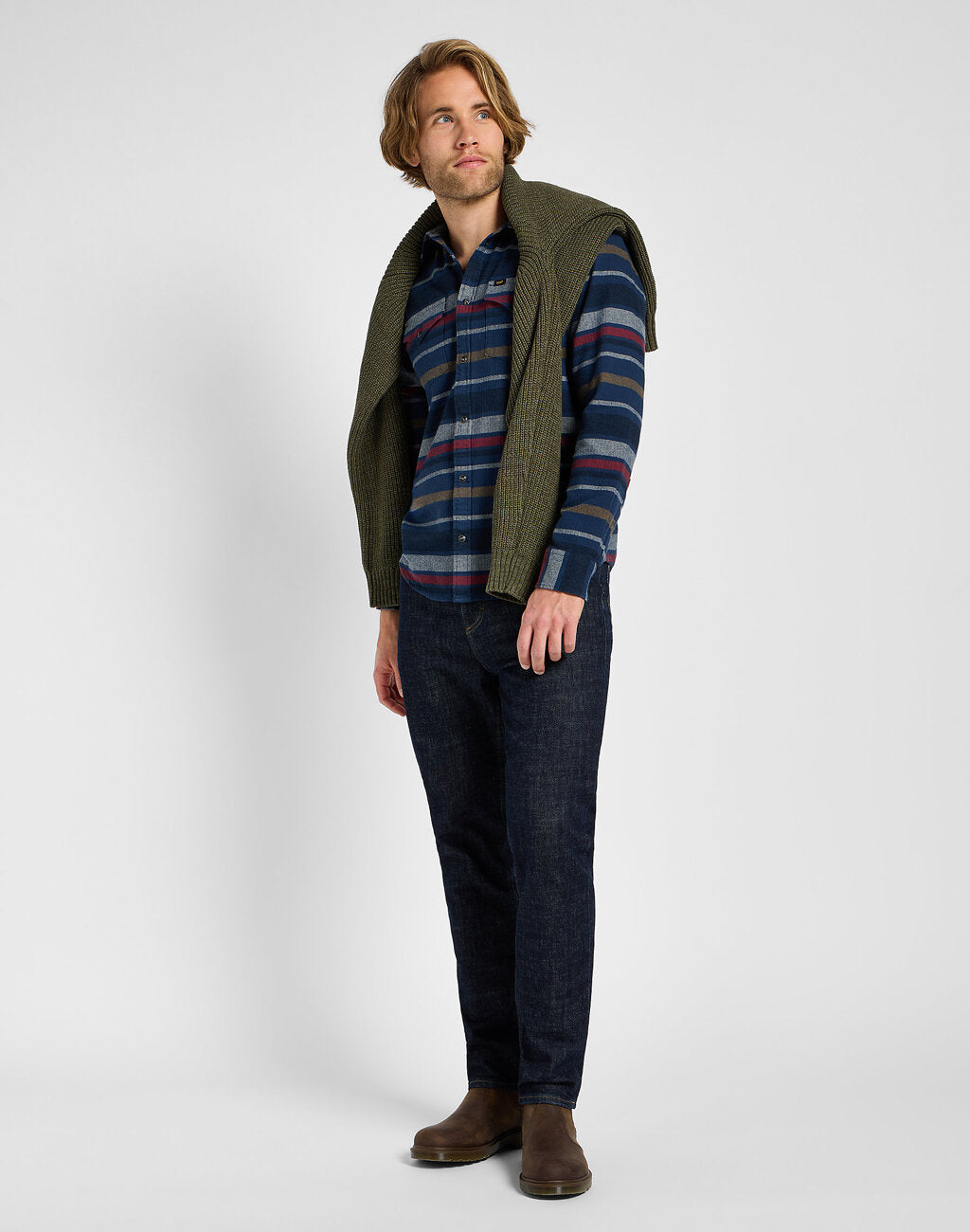 Męska Koszula Lee Clean Western Shirt Mood Indigo 112355750 L66R014445