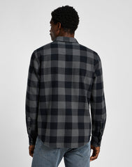 LEE MĘSKA KOSZULA CLEAN WESTERN SHIRT STATIC GRAY 112355745 L66R008549