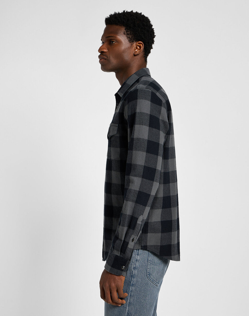 LEE MĘSKA KOSZULA CLEAN WESTERN SHIRT STATIC GRAY 112355745 L66R008549