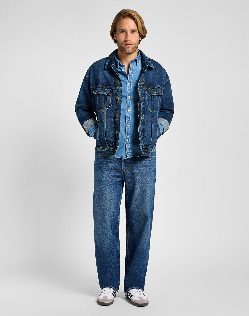 Męska Koszula Jeansowa Lee Button Down Bueller 112355641 L880008566