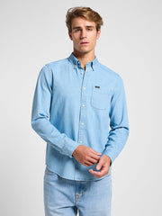 Męska Koszula Jeansowa Lee Lee Button Down Lakeside Wash 112363893