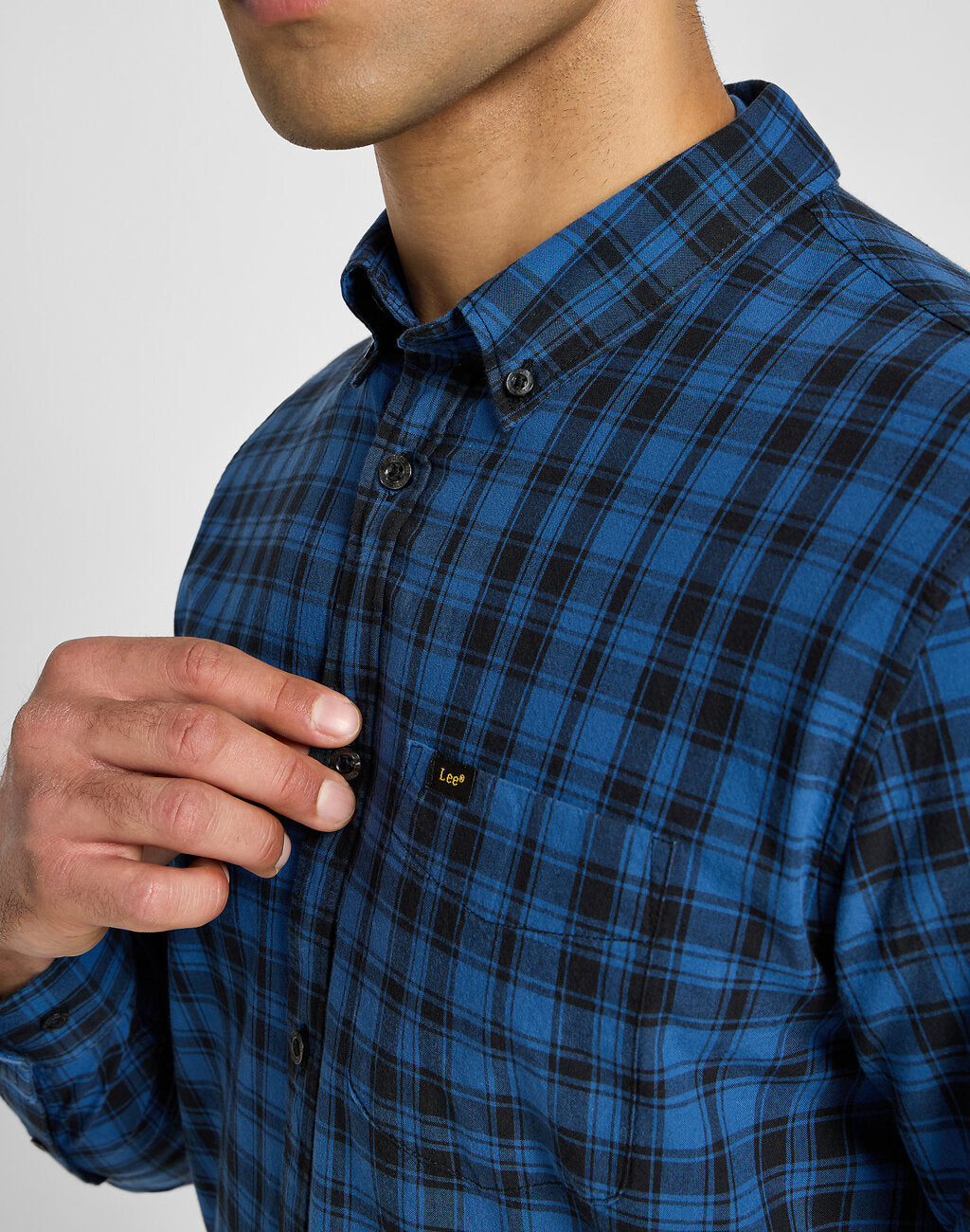 Męska Koszula Lee Button Down Blue 112355642 L880015617
