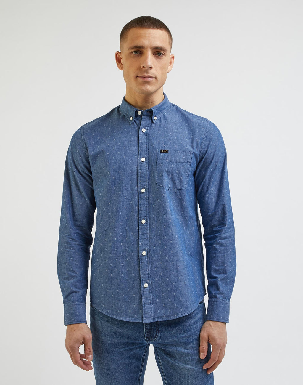 Męska Koszula Lee Button Down Navy 112341756 L880013678
