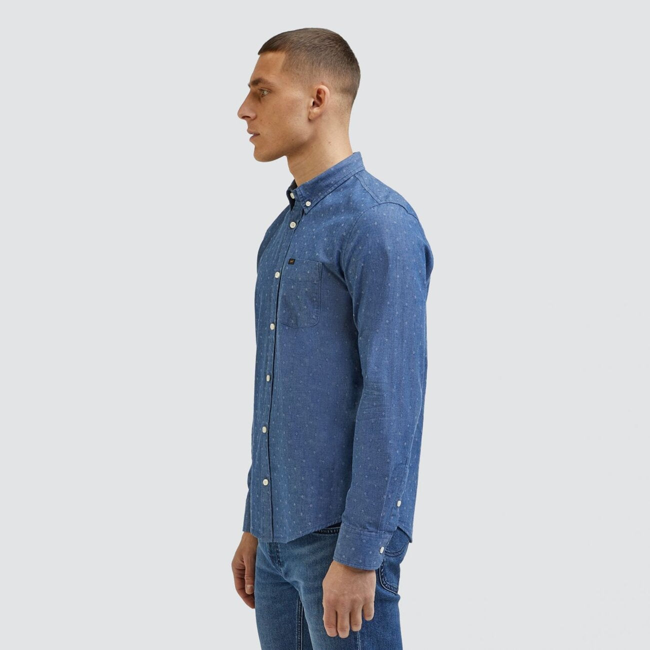 Męska Koszula Lee Button Down Navy 112341756 L880013678