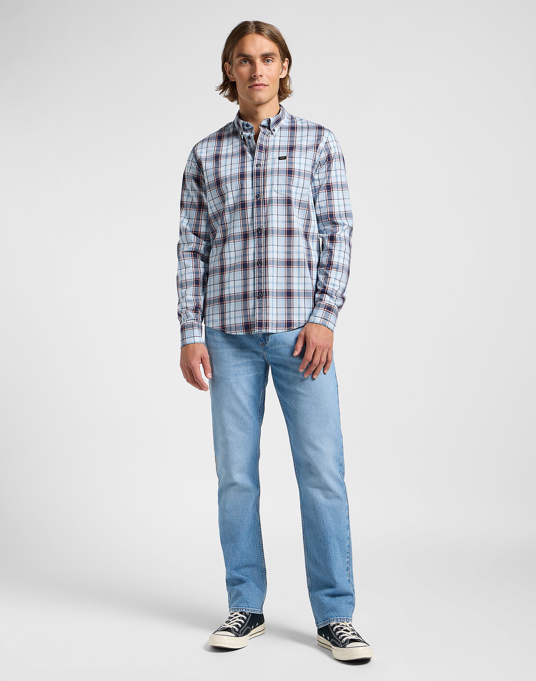 LEE MĘSKA KOSZULA LEE LEE BUTTON DOWN AURORA SEPIA PLAID 112363687